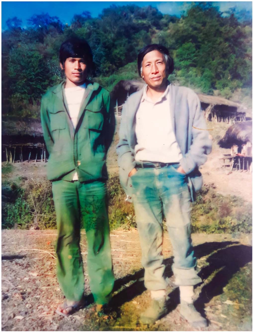 Irengbam Chaoren & Thuingaleng Muivah, NSCN Heaqdquarters, Eastern Nagaland, 1987