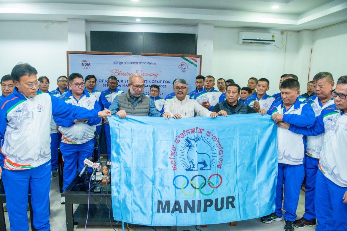 Chief Minister extends best wishes to the Manipur contingent of National Games, 2023