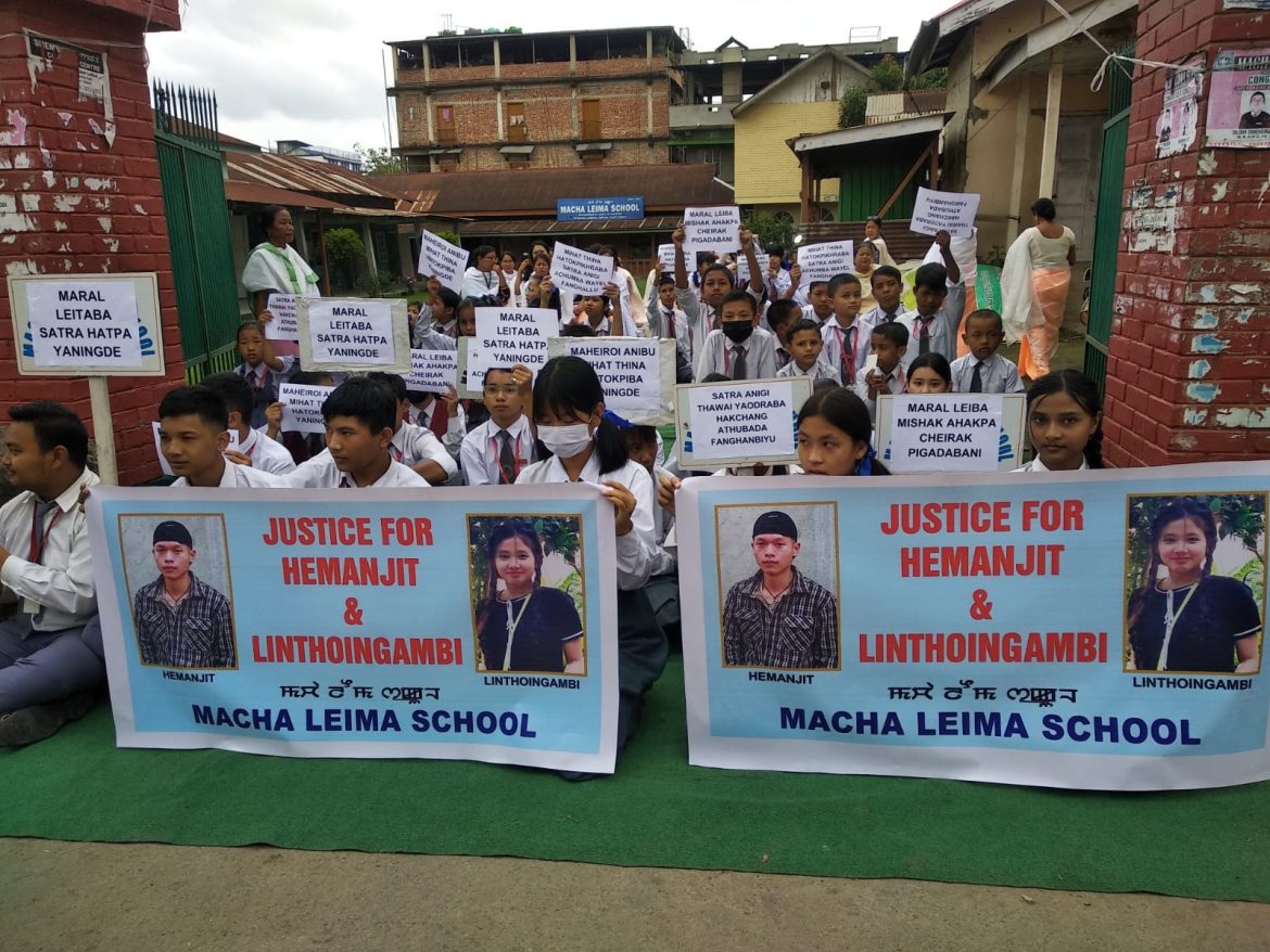 Protest demanding justice for two students staged