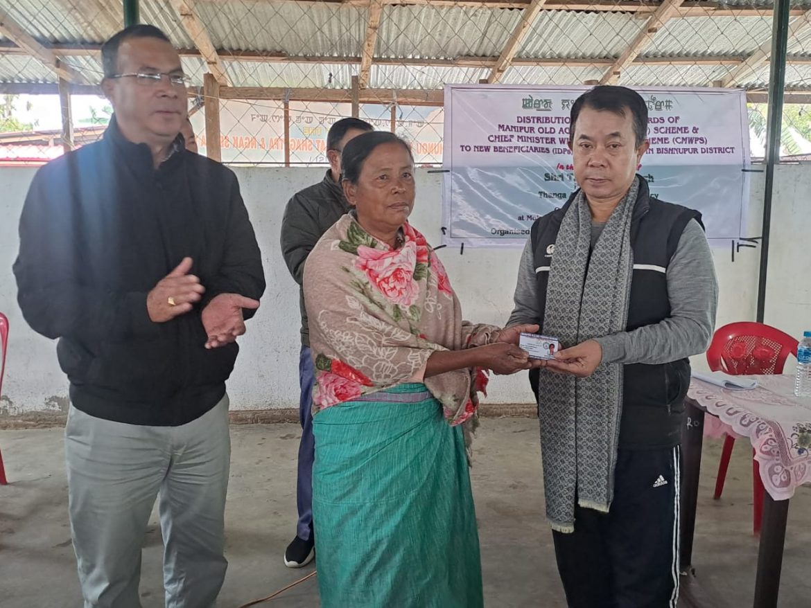 MLA Tongbram Robindro extends pension support to widows and elderly residents of Thanga AC