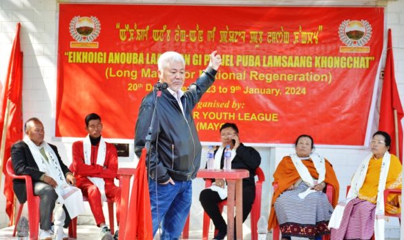 On the 19th day of the MAYOL long march, Professor MC Arun of Manipur University emphasized the importance of understanding the enemy of the people of Manipur