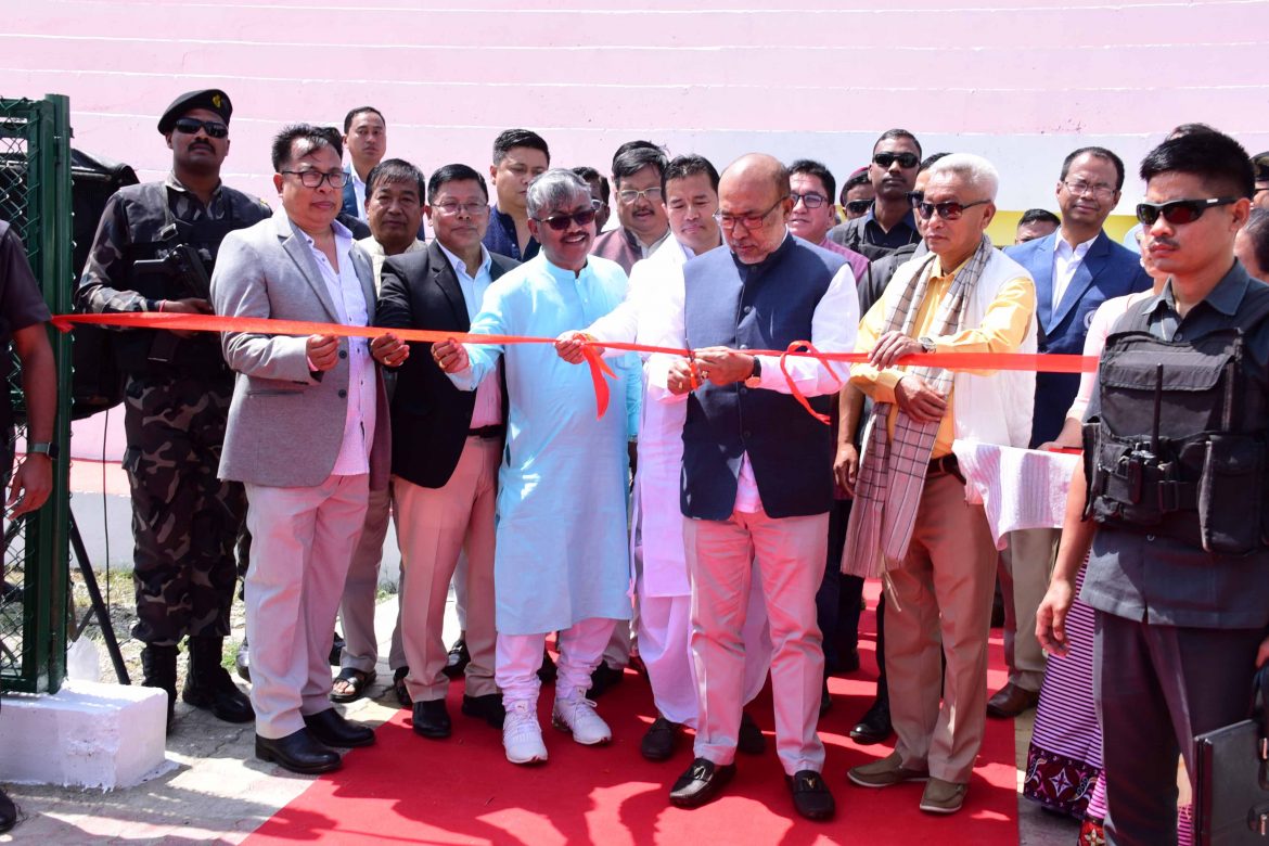 CM inaugurates Mini Sports Complex at Akampat and Football Field at Chajing