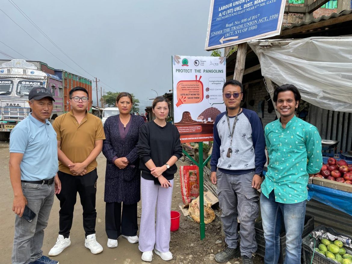 Awareness Signages installed to protect Pangolins in Ukhrul, Manipur