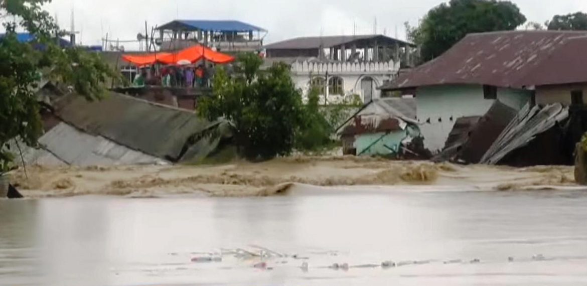Heavy floods submerge parts of Manipur, disrupting daily life